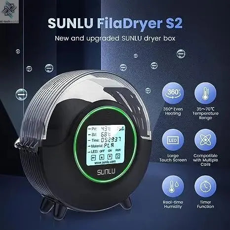 SUNLU 3D Filament Dryer Box - Keep Filament Dry, Storage Holder for 3D Printer Ai-TechWorld
