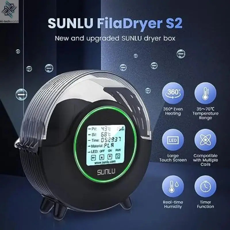 SUNLU 3D Filament Dryer Box - Keep Filament Dry, Storage Holder for 3D Printer Ai-TechWorld