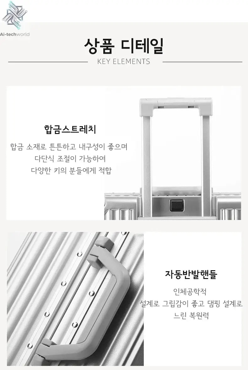 SUSHIMU Suitcase Travel Suitcase Men 20 24 26 Carry-On Luggage Women PC Aluminum Frame Trolley Case TSA password lock Ai-TechWorld 