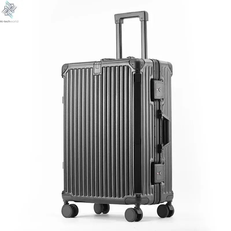 SUSHIMU Suitcase Travel Suitcase Men 20 24 26 Carry-On Luggage Women PC Aluminum Frame Trolley Case TSA password lock Ai-TechWorld 