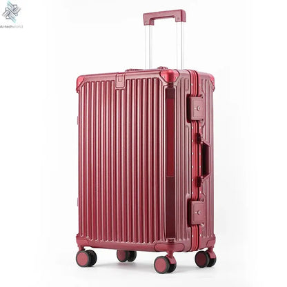SUSHIMU Suitcase Travel Suitcase Men 20 24 26 Carry-On Luggage Women PC Aluminum Frame Trolley Case TSA password lock Ai-TechWorld 