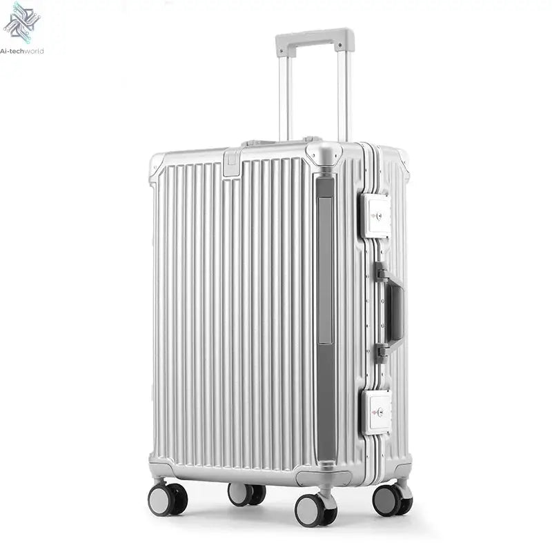 SUSHIMU Suitcase Travel Suitcase Men 20 24 26 Carry-On Luggage Women PC Aluminum Frame Trolley Case TSA password lock Ai-TechWorld 