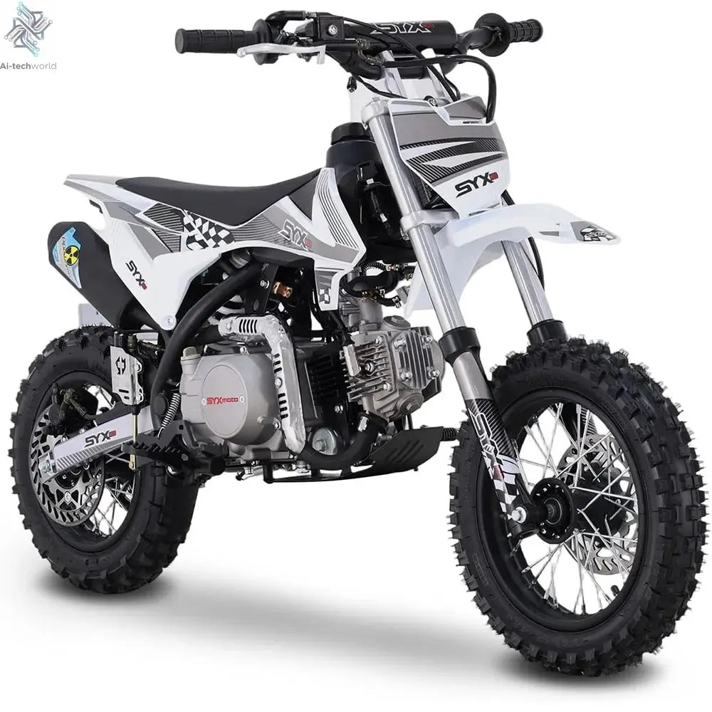 SYX MOTO 110cc Dirt Bike Motorcycle for Teens & Adults Automatic Clutch Electric Start 4-Stroke Gas-Powered Off-Road Bike Ai-TechWorld 