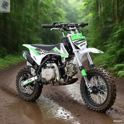 SYX MOTO 110cc Dirt Bike Motorcycle for Teens & Adults Automatic Clutch Electric Start 4-Stroke Gas-Powered Off-Road Bike Ai-TechWorld 