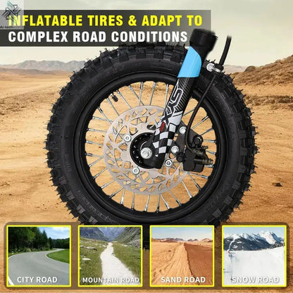 SYX MOTO 110cc Dirt Bike Motorcycle for Teens & Adults Automatic Clutch Electric Start 4-Stroke Gas-Powered Off-Road Bike - Ai-TechWorld