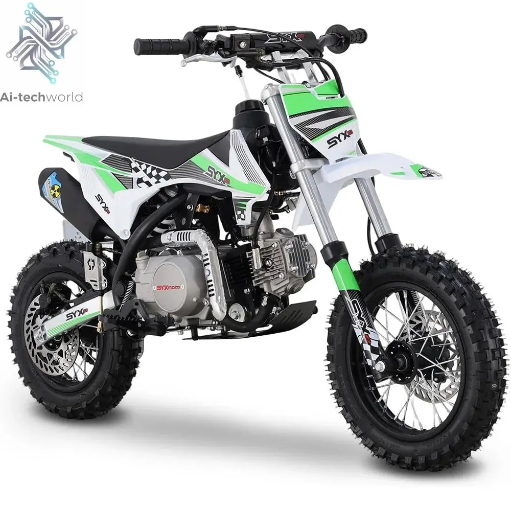 SYX MOTO 110cc Dirt Bike Motorcycle for Teens & Adults Automatic Clutch Electric Start 4-Stroke Gas-Powered Off-Road Bike - Ai-TechWorld
