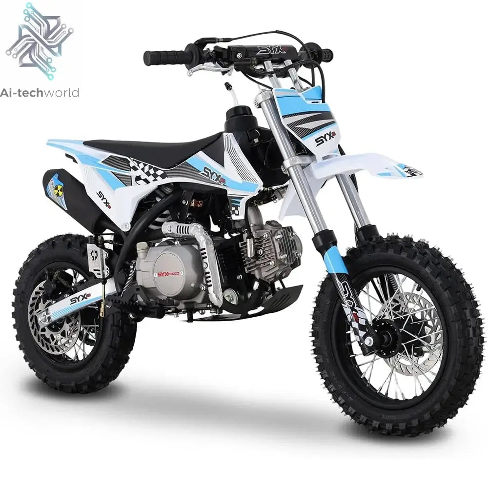SYX MOTO 110cc Dirt Bike Motorcycle for Teens & Adults Automatic Clutch Electric Start 4-Stroke Gas-Powered Off-Road Bike - Ai-TechWorld
