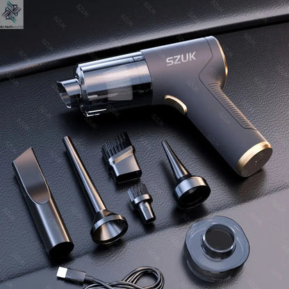 SZUK 98000PA Car Vacuum Cleaner Mini Powerful Cleaning Machine Strong Suction Handheld for Car  Wireless Portable Home Appliance Ai-TechWorld 