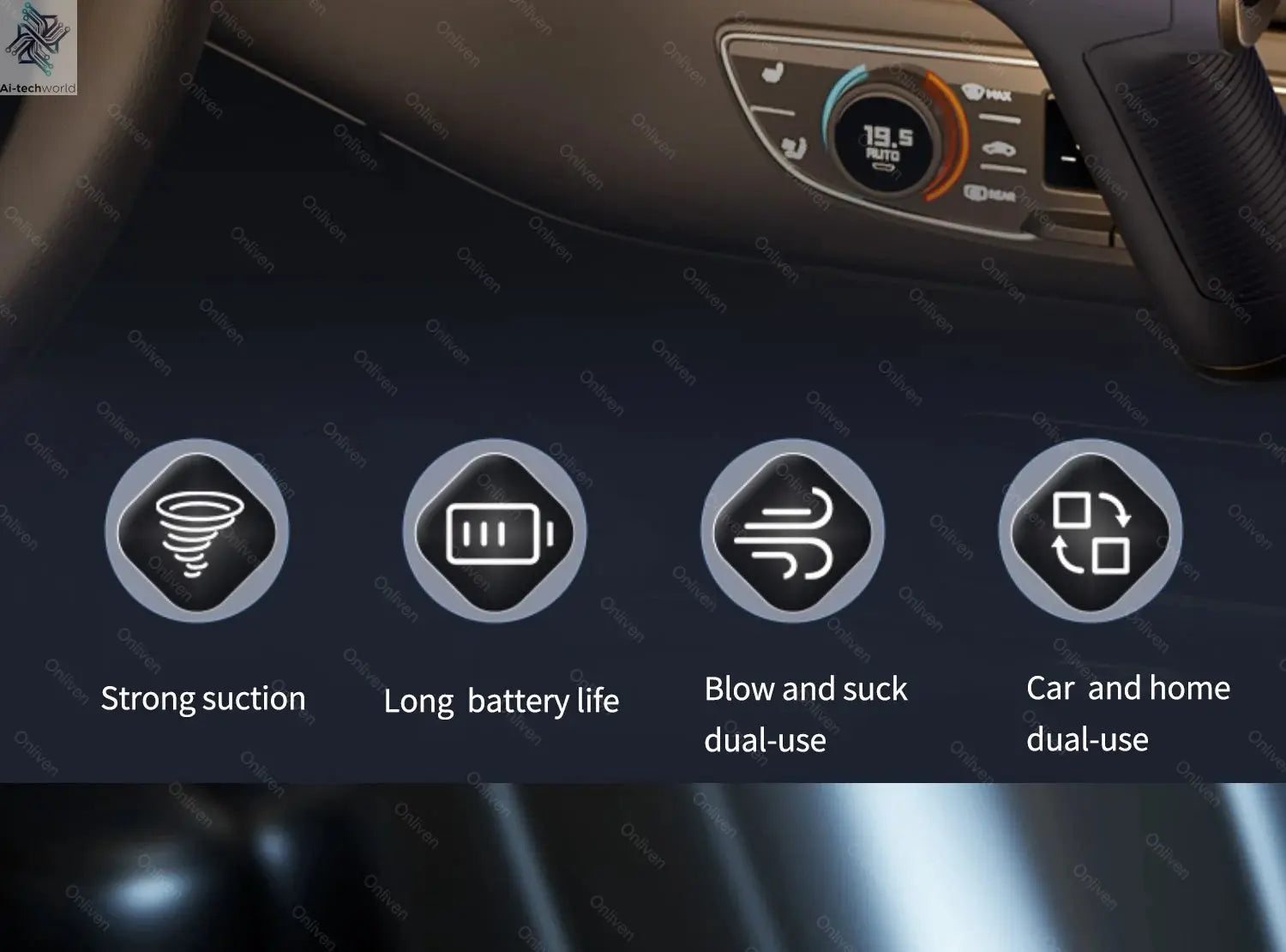 SZUK 98000PA Car Vacuum Cleaner Mini Powerful Cleaning Machine Strong Suction Handheld for Car  Wireless Portable Home Appliance Ai-TechWorld 