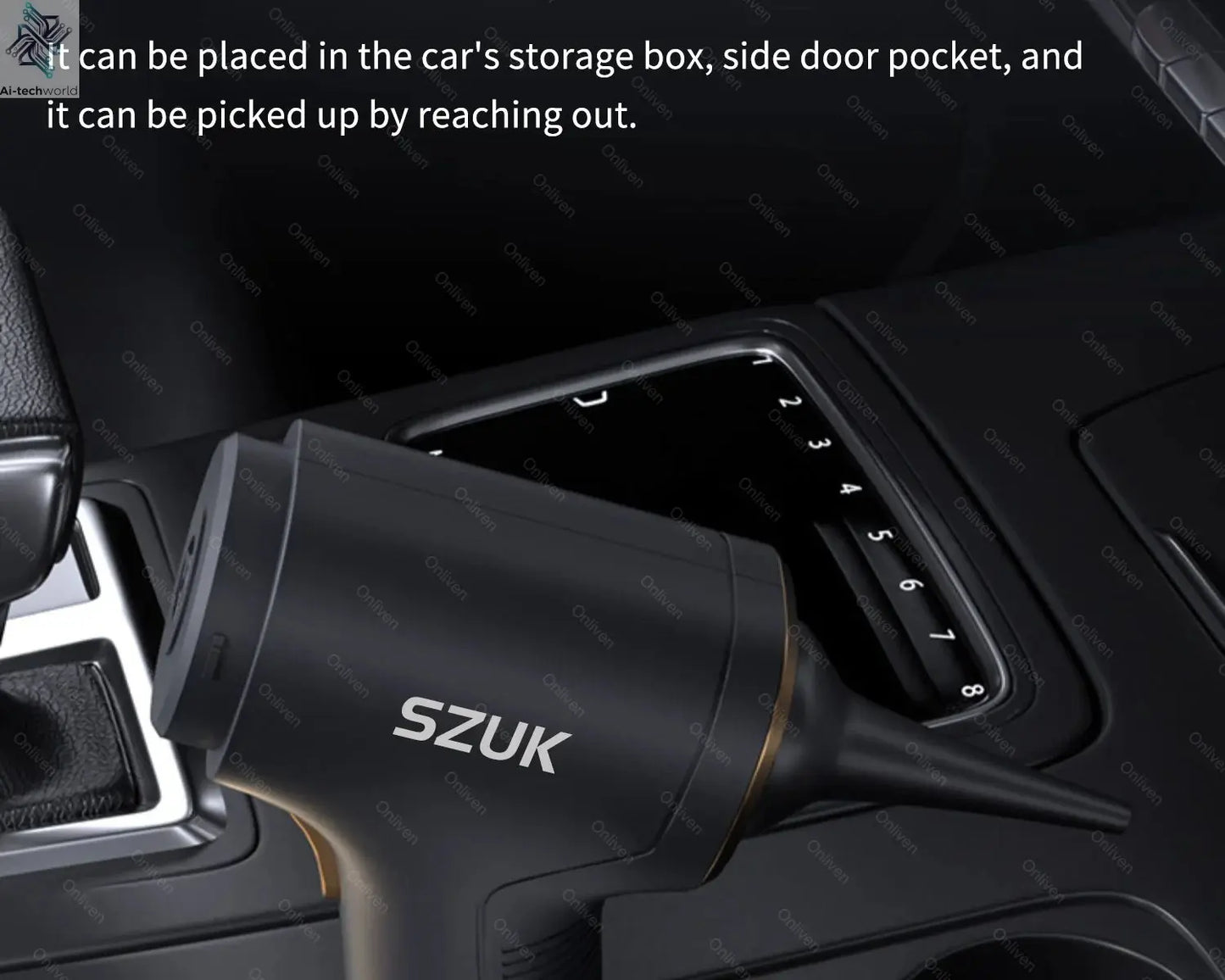SZUK 98000PA Car Vacuum Cleaner Mini Powerful Cleaning Machine Strong Suction Handheld for Car  Wireless Portable Home Appliance Ai-TechWorld 