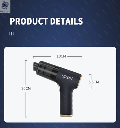 SZUK 98000PA Car Vacuum Cleaner Mini Powerful Cleaning Machine Strong Suction Handheld for Car  Wireless Portable Home Appliance Ai-TechWorld 