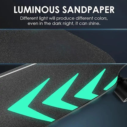 Caroma 38" Electric Skateboard with Remote Control, 1200W Brushless Motor, 28 MPH Top Speed, 300 lbs Max Load, Safety Glow Paper Ai-TechWorld 