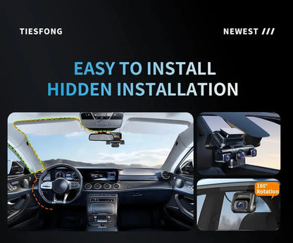 4CH GPS Dash Cam Front 4K/2K+3*1080P 360 24H Parking Mode WiFi Ai-TechWorld 