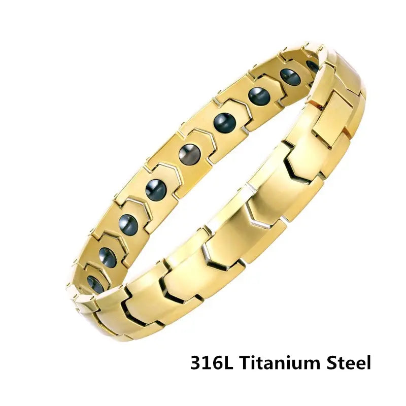 Pure Titanium Hematite Therapy Bracelet Tungsten Ceramic Blood Pressure Slimming Bracelet Weight Loss Bracelet Ai-TechWorld 