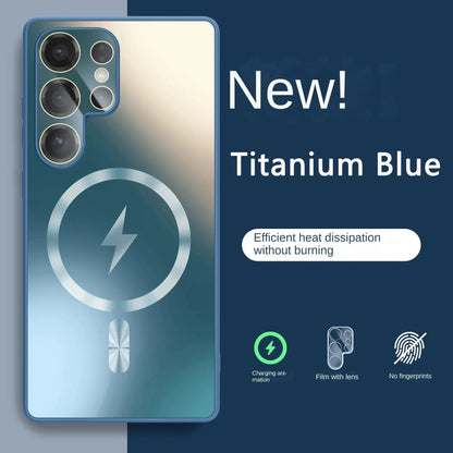 Ultra-thin AG Matte Magnetic For Magsafe Case For Samsung Galaxy S25 S24 S23 Ultra Plus Glass Lens Protector Shockproof Cover Ai-TechWorld 