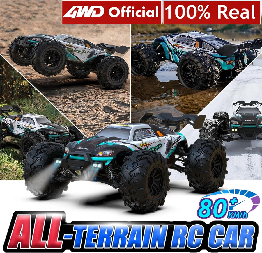 4WD Remote Control Car Off Road 4x4 RC High Speed Buggy Truck Super Brushless 50 or 80KM/H Fast Drift Racing Toy Kids Adults Ai-TechWorld 