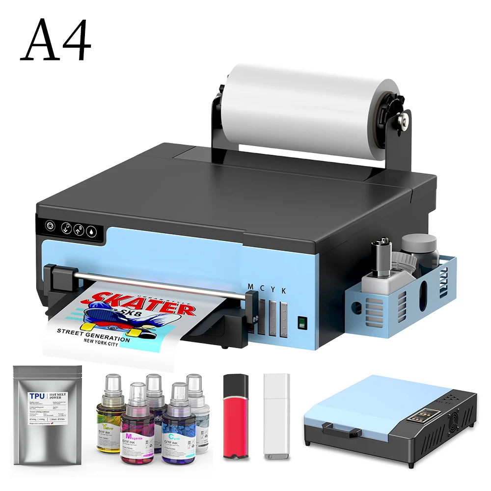A4 DTF Printer Machine For Epson XP600 Printhead Direct to Film Transfer Machine For Dark/Light T-Shirts Fabrics Hats Leather Ai-TechWorld   ai-techworld