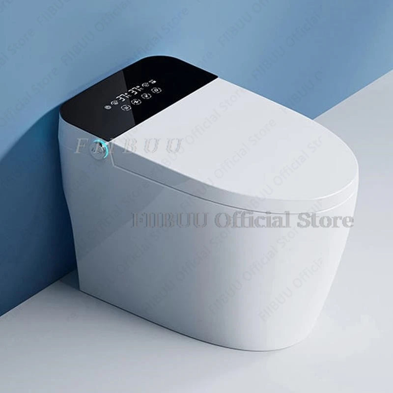 Luxury Smart Toilet Built In Water Tank Toilet Heated Seat Elongated Toilet Blackout Food flush Night Light Built-in Bidet Seat Ai-TechWorld 