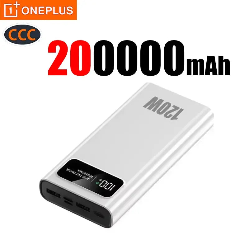 ONEPLUS 500000mAh 120W Super Fast Charging Power Bank High Capacity Battery CCC Certification Power Bank 3C For Iphone Xiaomi Ai-TechWorld 