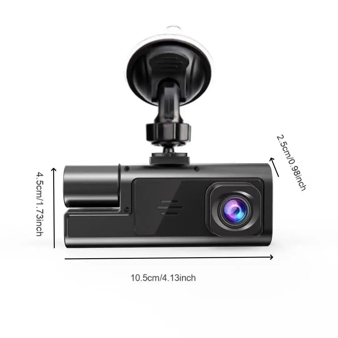 3 Cameras Dash Cam For Cars 1080P Car Camera Video Recorder Front inside Rear View Camera Car DVR Black Box Car Assecories Ai-TechWorld 