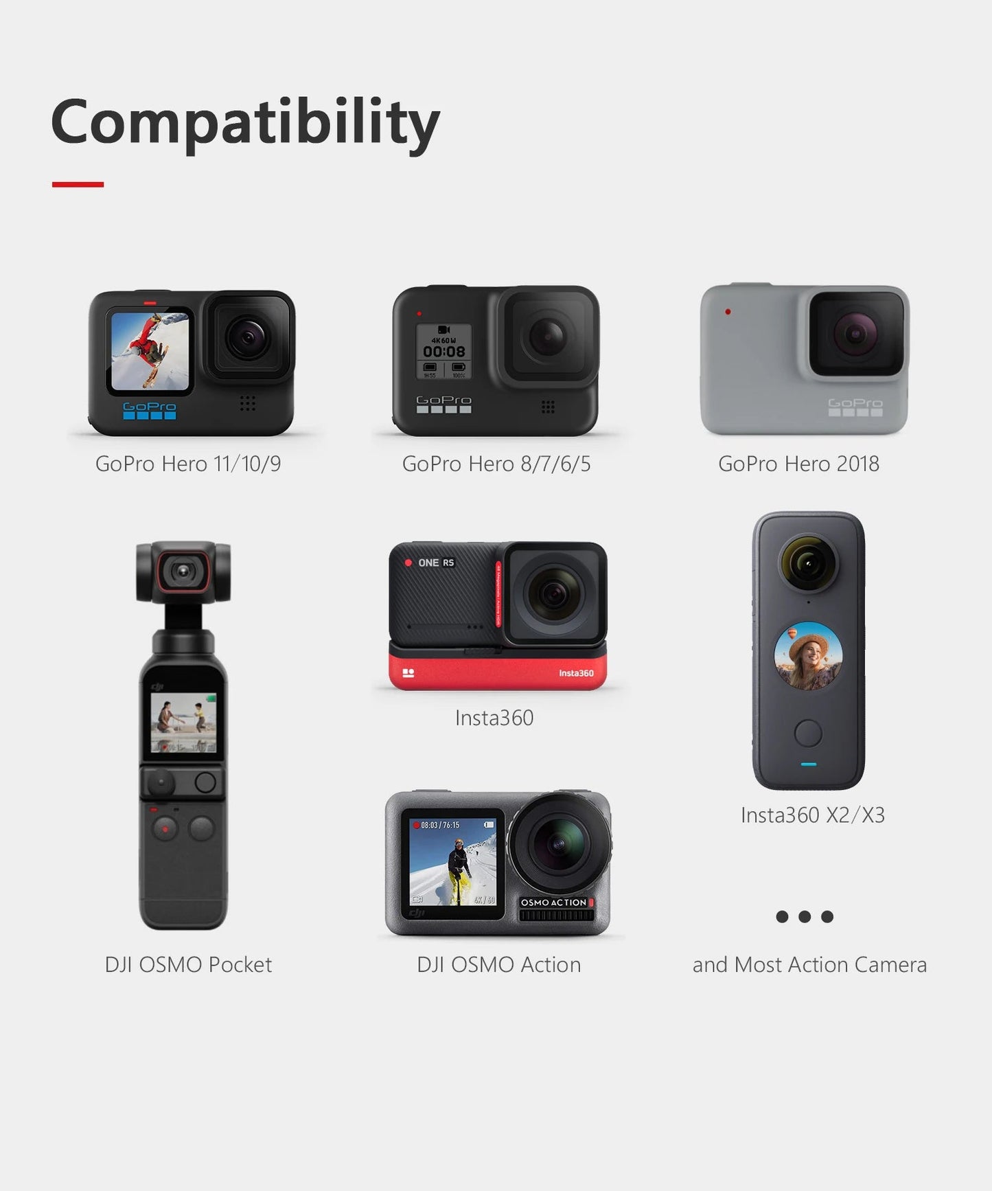 Vamson Backpack Clip for Insta360 x3 for GoPro Hero 11 10 9 Camera 360° Rotate Shoulder Belt Mount Accessories for Dji Action Ai-TechWorld 