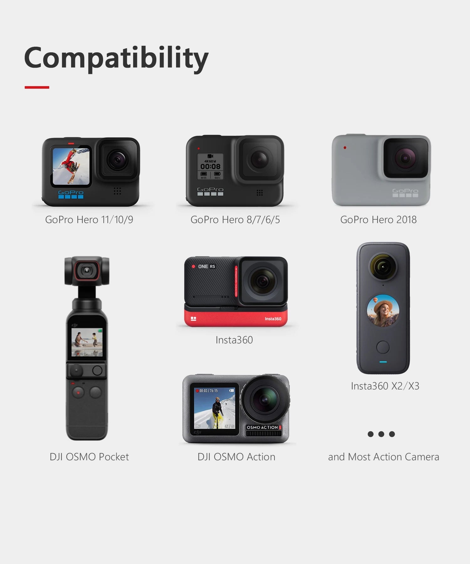 Vamson Backpack Clip for Insta360 x3 for GoPro Hero 11 10 9 Camera 360° Rotate Shoulder Belt Mount Accessories for Dji Action Ai-TechWorld 