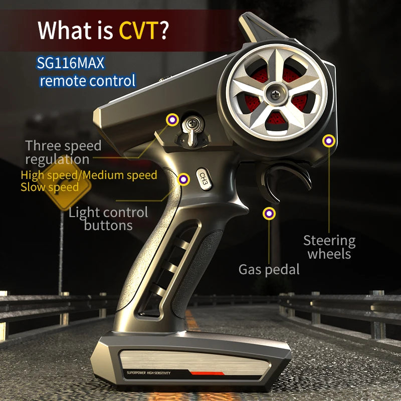 SG116 MAX 1:16 High Speed Drift Racing Car 80KM/H Brushless Motor 4WD SG316 MAX RC Off Road Car Monster Trucks Toy For Kids Gift Ai-TechWorld 