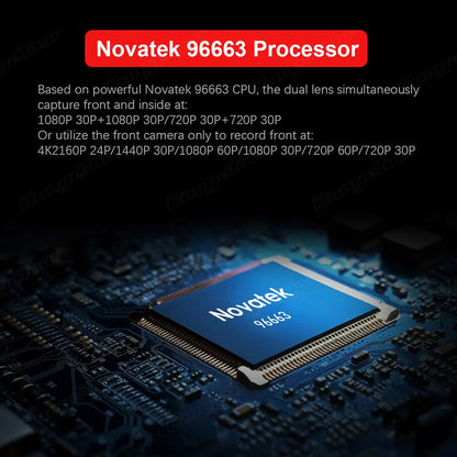4K 2160P WIFI GPS Logger Dual Lens Car DVR Novatek 96663 Chip Sony image Sensor Night Vision Dual Camera Dash Cam Recorder D30H Ai-TechWorld 
