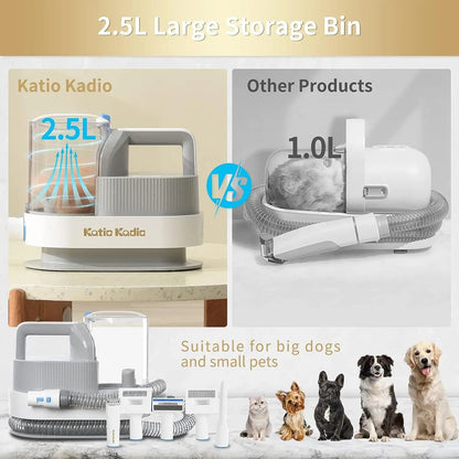 Pet Grooming Kit,5in1 Dog Grooming Kit with 2 Suction Mode,Low Noise Dog Hair Remover,Dog Vacuums for Hair Cleaning for Shedding Ai-TechWorld 