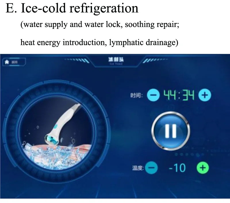 Smart Ice Blue Plus 7 in 1 Oxygen Hydro dermabrasion Bubble Machine Professional Face Hydra Machine rf Lifting ultrason machine Ai-TechWorld 