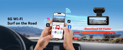 REDTIGER Dash Cam HD 4K Built-in GPS 70FOV Car DVR 5G WIFI APP Control Fatigue Driving Reminder Car Camera with Night Vision Ai-TechWorld 