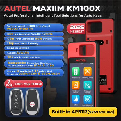 Autel MaxiIM KM100 Advanced One-Minute Key Generation Tool IMMO Key programming Key Renewal and Transponder Editing PK IM508S Ai-TechWorld 
