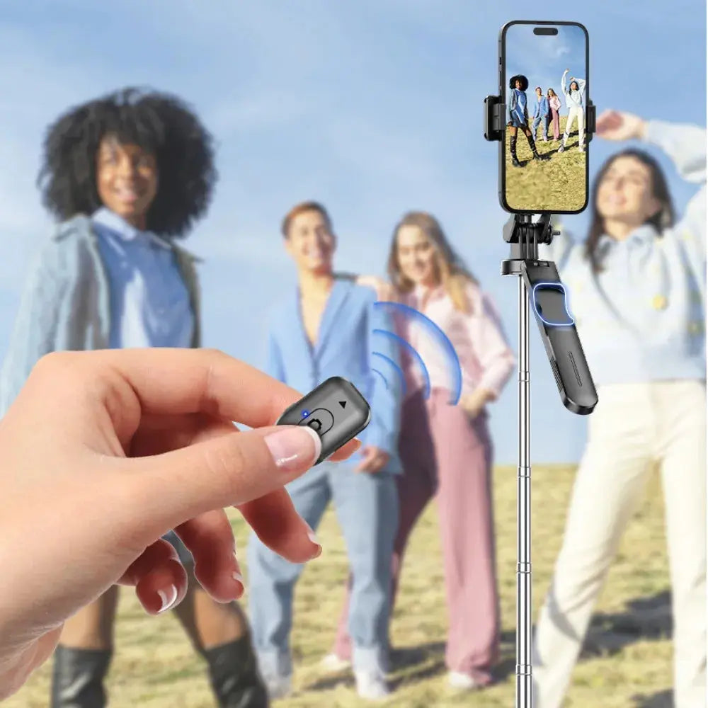 MEUYAG Selfie Stick Tripod with 1708mm Long Monopod Fill Light, Bluetooth Remote, 360° Rotation, 1/4 Interface, for mobile phone Ai-TechWorld 