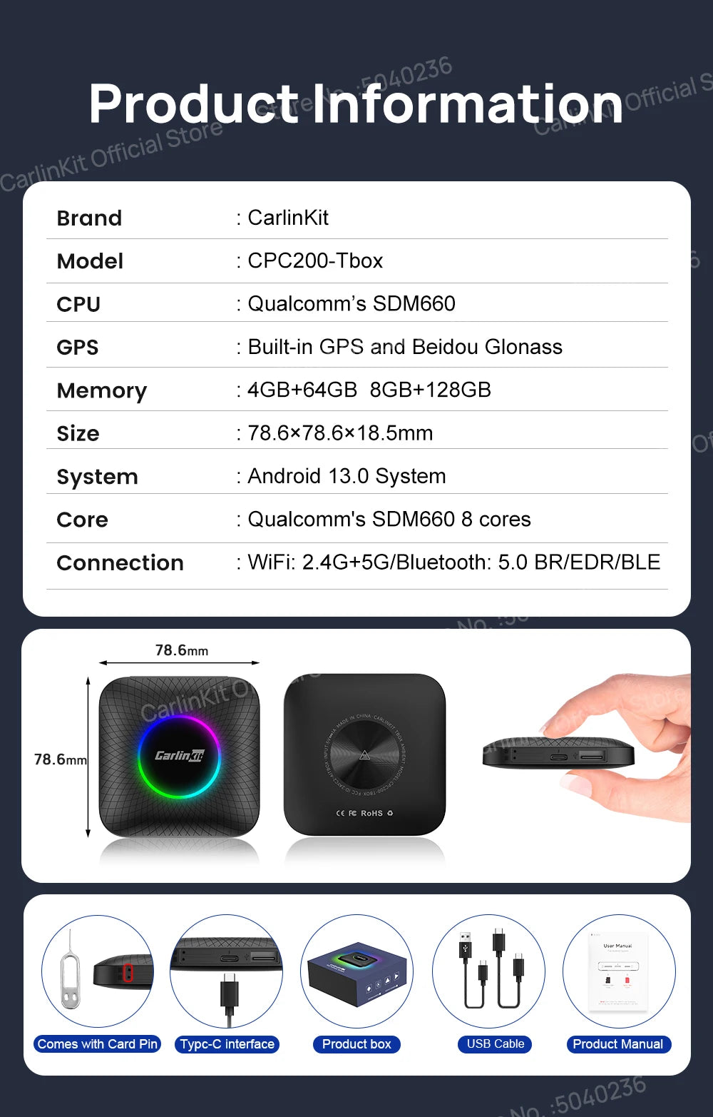 CarlinKit CarPlay Ai Box Android 13 SM6225 8 Cores 64GB 128GB Car Smart Streaming Box Wireless CarPlay Android Auto For Netflix Ai-TechWorld 