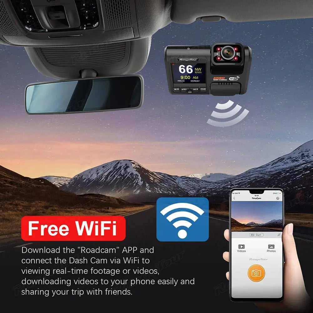 4K 2160P WIFI GPS Logger Dual Lens Car DVR Novatek 96663 Chip Sony image Sensor Night Vision Dual Camera Dash Cam Recorder D30H Ai-TechWorld 