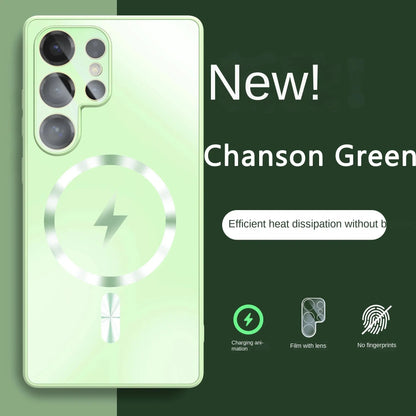 Ultra-thin AG Matte Magnetic For Magsafe Case For Samsung Galaxy S25 S24 S23 Ultra Plus Glass Lens Protector Shockproof Cover Ai-TechWorld 