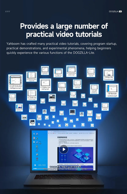 Yahboom Quadruped Robot Dog Bionic Intelligent Programming AI Large Model with Robotic Arm Powered by Raspberry Pi CM5 Module Ai-TechWorld 