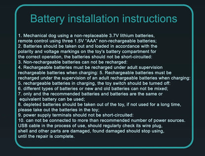 Teeggi Electric RC Intelligent Robot Dog with Clip Multifunction RC Mechanical Dog Educational Toy Bionic Smart Robot Toy Gift Ai-TechWorld 