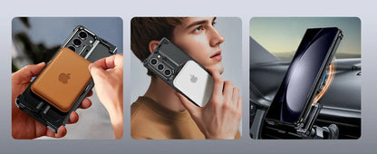 Eary for Samsung Galaxy Z Fold 6 5 Case with Magnetic Stand Magsafe Protective Cover Metals Frameless Bumper Wireless Charging Ai-TechWorld 