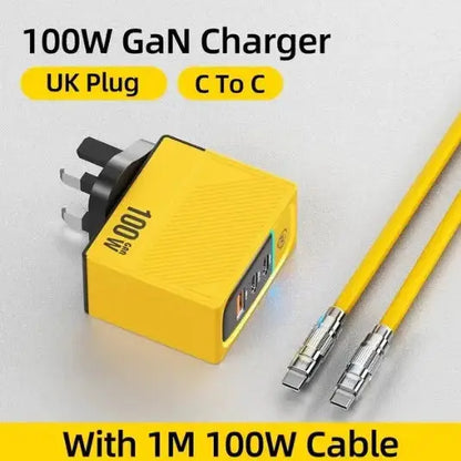 WEKOME GaN 100W Charger High Speed Fast Charging Type C Charger for Xiaomi 13 Samsung s23 ultra iPhone 15 pro max Macbook Pro Ai-TechWorld 