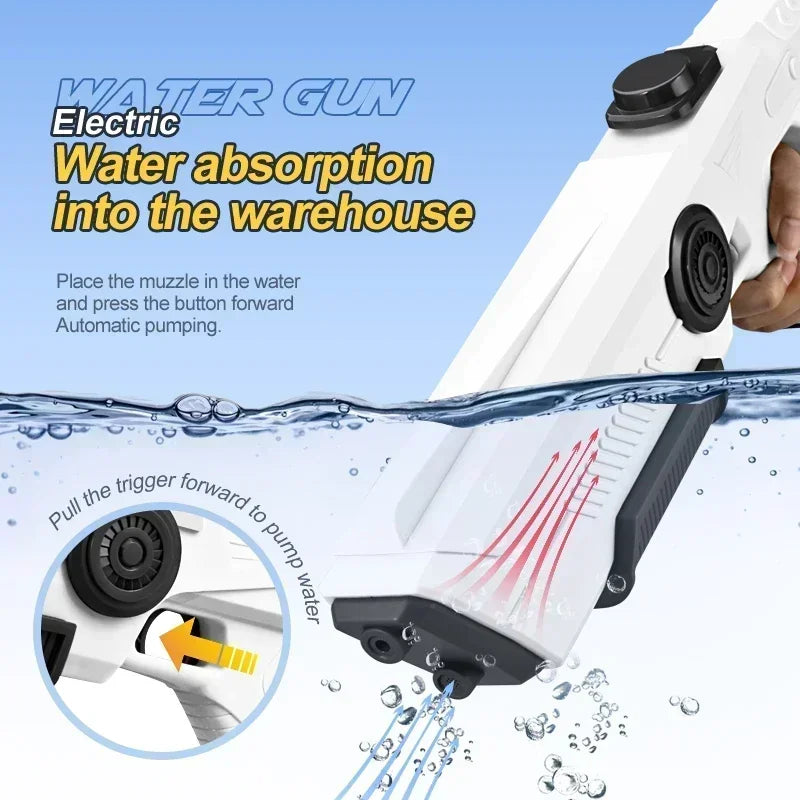 Electric Automatic Water Storage Gun Toys Portable Children Summer Beach Outdoor Fight Fantasy Spray Gun Toys Boy Kid Adult Game Ai-TechWorld 