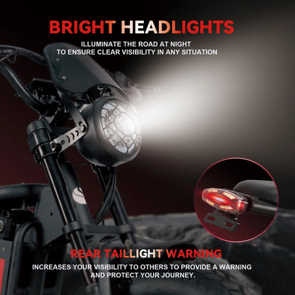 【1 Year Warranty】BAOLUJIE DM01 Electric Bike for Adult 2000W Motor Electric Bike 60V 30AH Moto 42MPH City Commuter Electric Bike Ai-TechWorld 