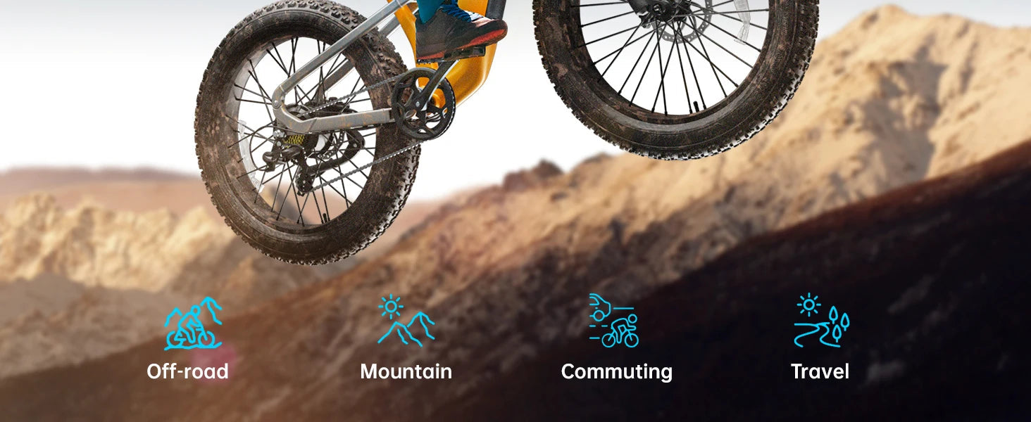 PUCKIPUPPY Labrador pro Electric Bike 1350W Peak 48V 20AH Battery Ebike 26" Fat Tire Electric Mountain Bike 2-Year Warranty Ai-TechWorld 