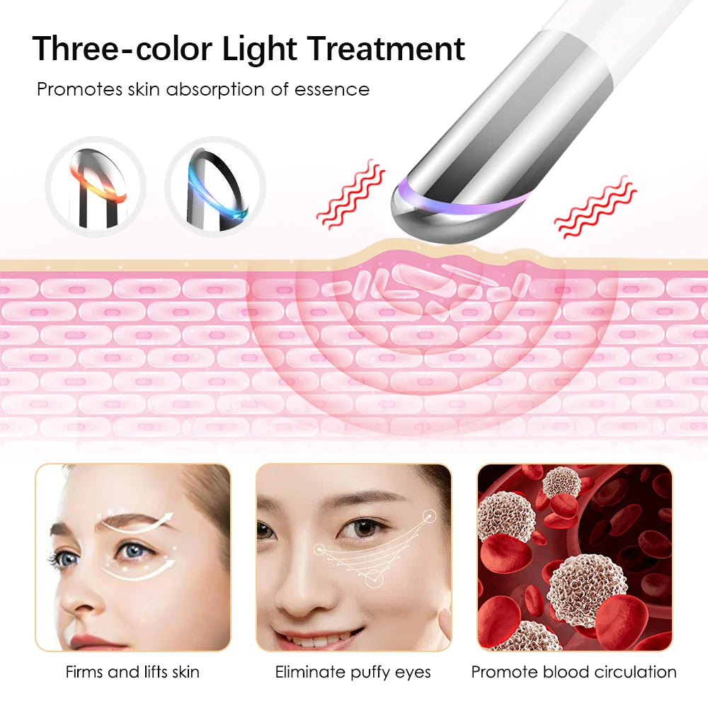 Electric Facial Massager Micro Vibration Eye Beauty Instrument For Relax Eye Dark Circles Eye Bags Puffiness Eye Massage Ai-TechWorld 