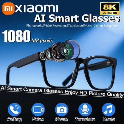 Xiaomi 8K HD AI Smart Glasses Photochromic Multifunction Bluetooth Calling Voice Assistant Music Player Translate Camera Glasses Ai-TechWorld 