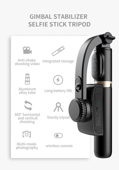 COOL DIER 2023 NEW Phone Gimbal stabilizer Wireless Bluetooth selfie stick tripod Stabilizer holder bracket For Smartphone live Ai-TechWorld 