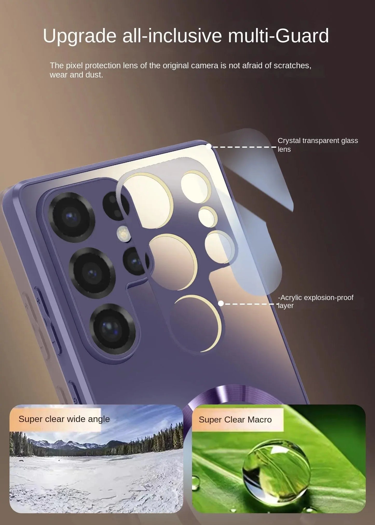 Ultra-thin AG Matte Magnetic For Magsafe Case For Samsung Galaxy S25 S24 S23 Ultra Plus Glass Lens Protector Shockproof Cover Ai-TechWorld 