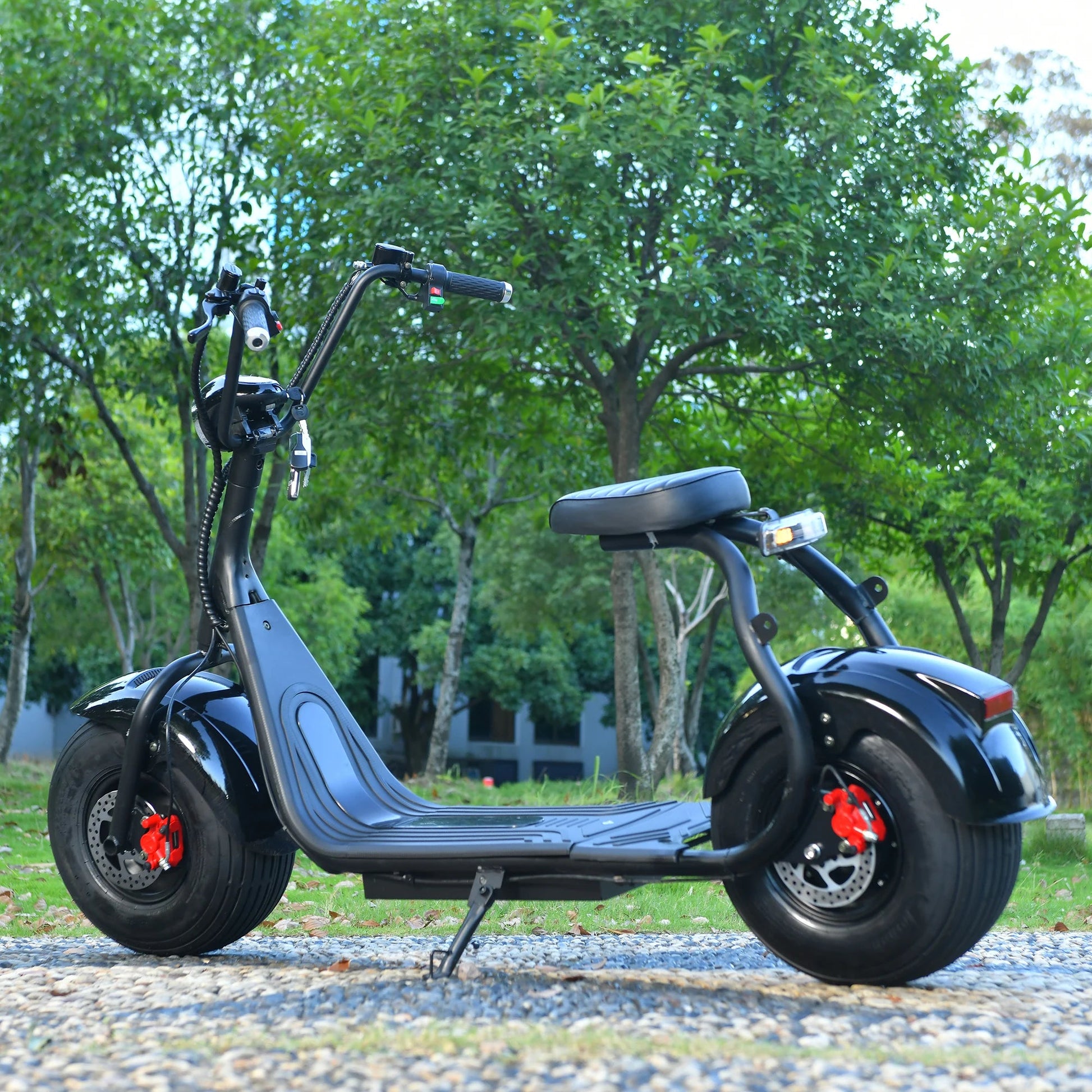 Mini Black Fat Tyre Electric Citycoco Scooter 60V12AH Motorbike E scooter 2000W Commuter electric scooter Ai-TechWorld 