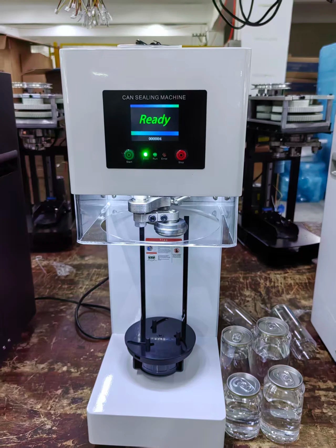 New Technique 5S Intelligent Can Sealing Machine Automatic Lifting And Lowering Non Rotary Plastic PET Tin Jar Beer Cans Seamer Ai-TechWorld 