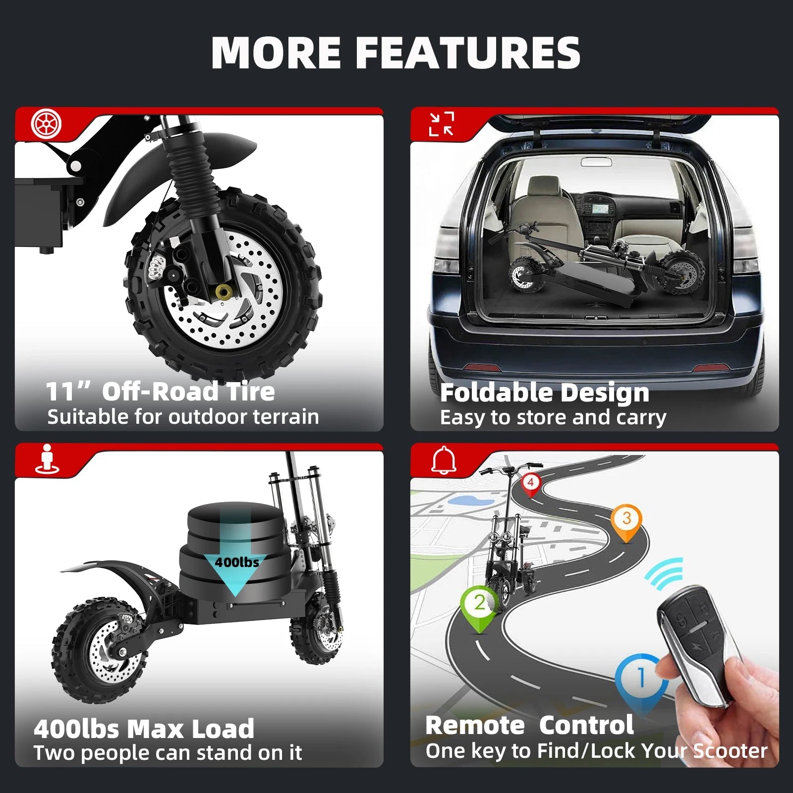 [8 models]10/11 Inch 48V-72V 1000W-6000W Electric Scooter 50-85km/h Fast E Scooter Off Road Electric Kick Scooter Foldable Adult Ai-TechWorld 
